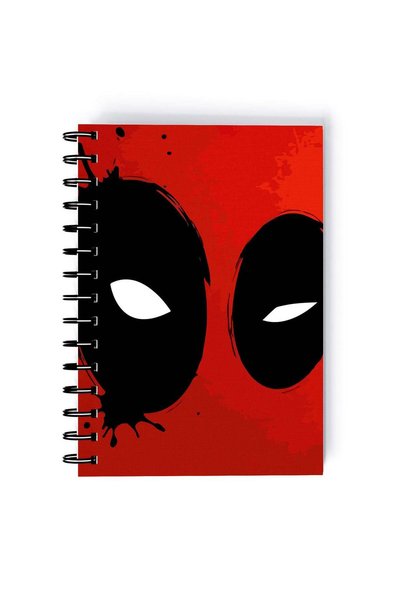 Generic Spiral A4 Notebook Dead Pool Ryan Reynolds Closeup Deadpool