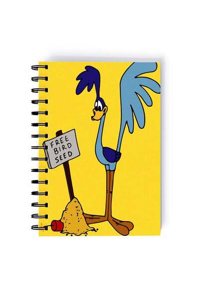 Generic Spiral A5 Notebook 90s Kid Nostalgia Road Runner and Coyote Looney Tu...