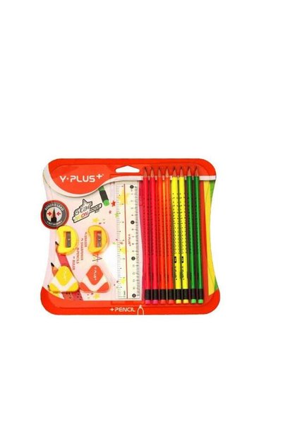 Generic 13-Pieces Star Neon Move Kit Stationery Set