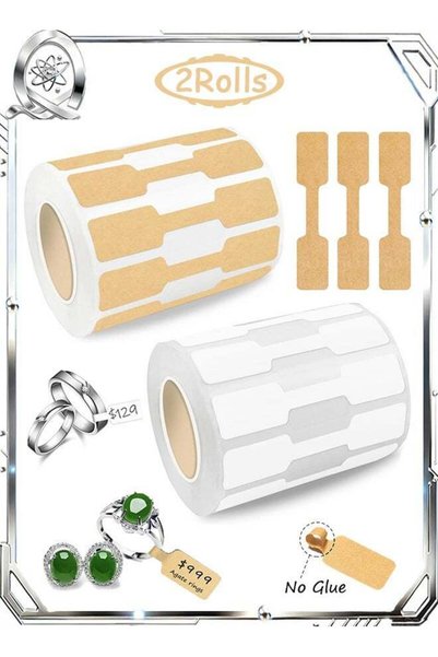 Generic 1000 PCS Tags Stickers, Jewelry Price Tags Stickers Roll, Self Adhesi...