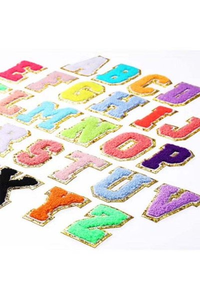 Generic Patches for Clothing, Letter Patches, 26 Pcs Chenille Letter Iron on ...