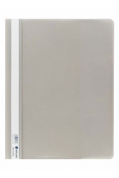 Generic 12-Piece Flat Clear View Folder File Grey