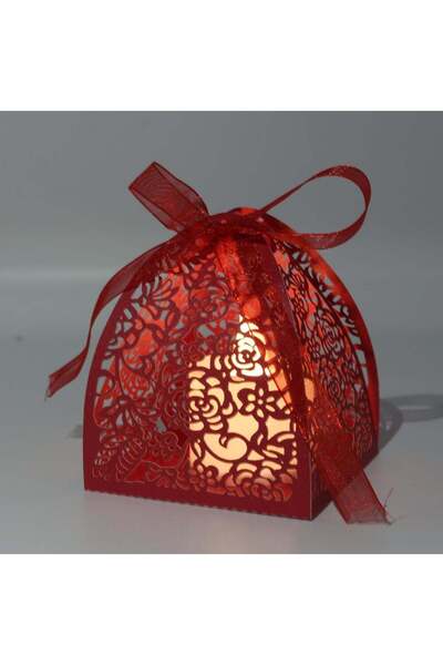 Generic Pack of 50 Laser Cut Rose Candy Boxes, Favor Boxes 2.5"x 2.5"x 3.1", ...