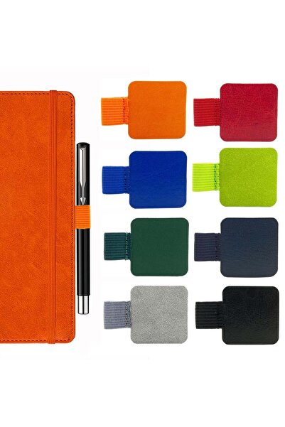 Generic 8 Pcs Self Adhesive Leather Pen Holder ,Notebook Pen Loop Mixed Color...