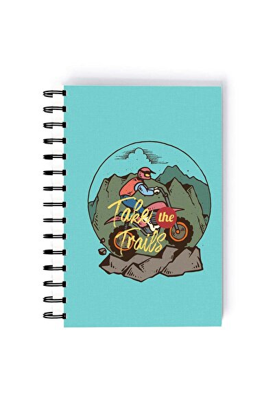 Generic Spiral A5 Notebook Camping Trail rider Take the Trail Quote Biker