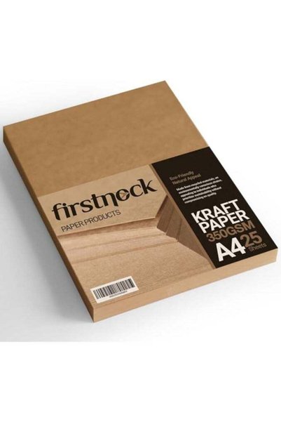 Generic Kraft Paper 350GSM, A4 Size, 25 Sheets – Thick Brown Cardstock for Cr...