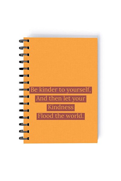Generic Spiral A5 Notebook Women Empowerment Feminism Quote Be Kind Beige Aes...