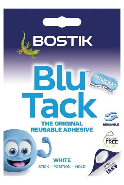 Generic Bostik Blu Tack Multipurpose Reusable Adhesive, Non-Toxic, White