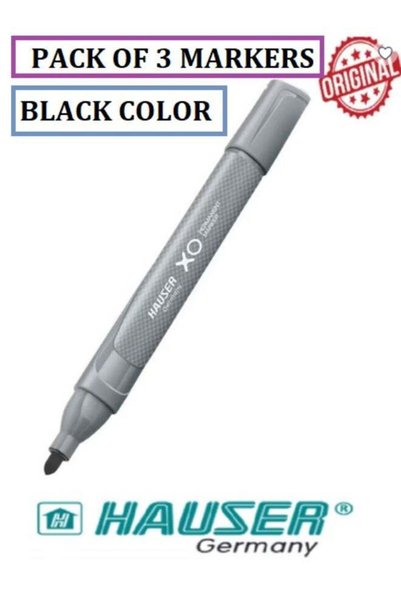 Generic Hauser germany XO Permanent Marker Black - 3 piece set