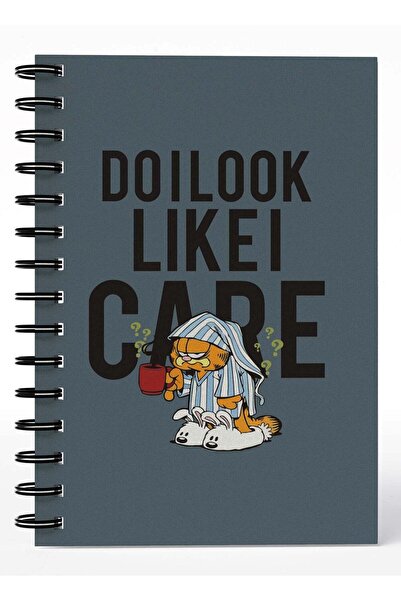 Generic Wirebound Spiral Notebook Do I Look Like Care Garfield Lined Writing ...