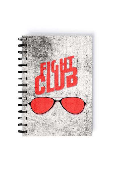 Generic Wild Things Fight Club Printed Spiral A5 Notebook Black/White/Red