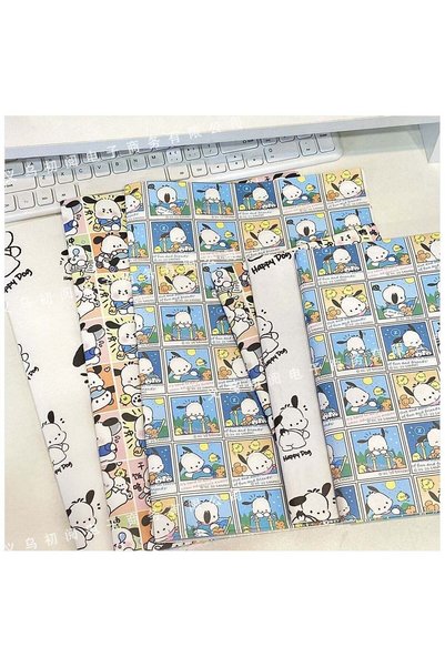 Generic 9 sheets of cartoon Sanrio Pacha festive birthday gift wrapping paper