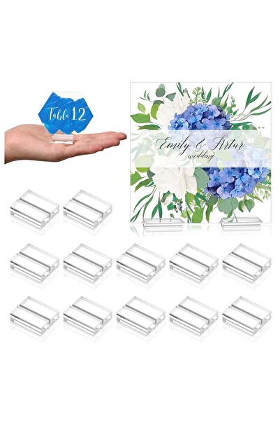 Generic Acrylic Place Card Holders 2 Inch Name Card Holder Stands Clear Table...