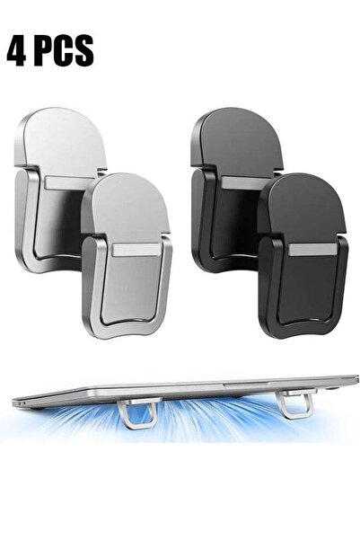 Generic 4 Pcs Portable Keyboard Riser, Self-Adhesive Mini Laptop Stand Invisi...