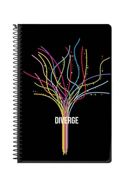 Generic Diverge A5 Spiral Notebook Black