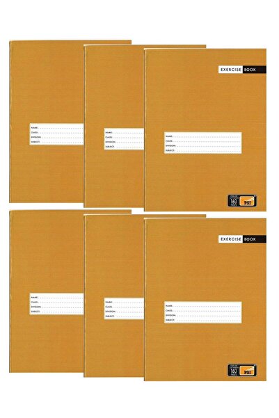 Generic 6-Piece Four Lined Exercise Notebook 160 Pages A5 Size