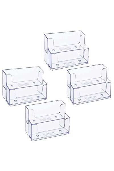 Generic Business Card Holder 4 Pcs 2 Pocket Acrylic Business Card Holder for ...