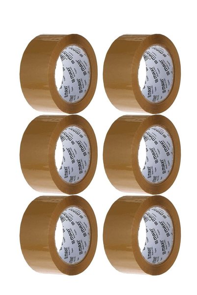 Generic 6-Piece 2 Inch Brown Packing Tape 100 Yards