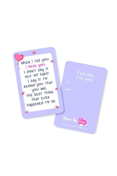 Generic Purple Love Greeting Card Set
