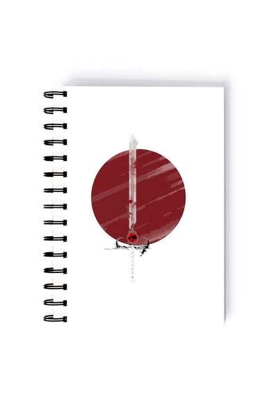 Generic Classic Thunder Cat Sword Printed Spiral A5 Notebook Grey/Red/Black