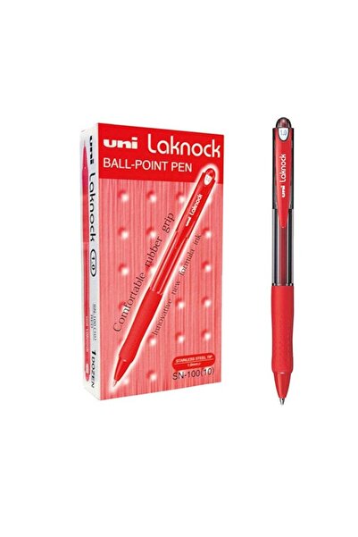 Generic 12-Piece Laknock Ballpoint Pen 1.0mm Tip Red Ink