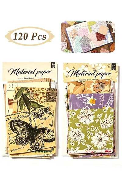 Generic 120 Pcs Vintage Flowers and plants Traces Blueprints Floral prints Sc...