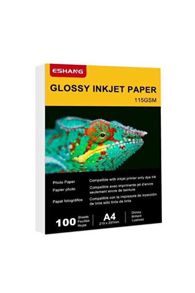 Generic ESHANG A4 High Glossy Thin Inkjet Paper 100 Sheets Compatible with In...