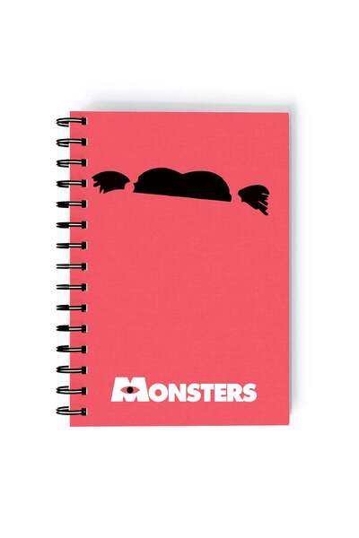 Generic Monsters Quote Printed Spiral A5 Notebook Blue/Yellow/White