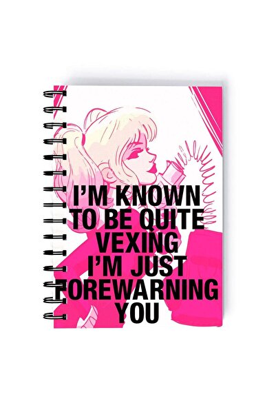 Generic Spiral A5 Notebook Dr Harleen Quinzel Vexing Quote Harley Quinn Squad