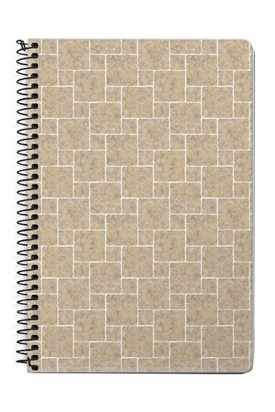 Generic Garden Tiles A5 Spiral Notebook Beige/White