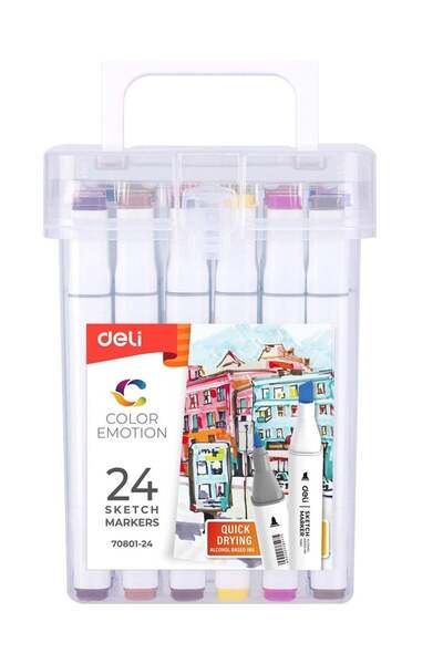 Generic 24-Piece Double Sided Artist Sketch Markers Multicolour