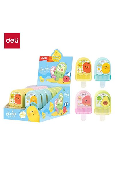 Generic Deli E71122 Eraser 60×30×15mm 12PCS Popsicle Design – ideal for schoo...