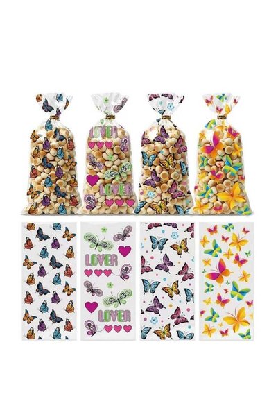 Generic 50 Candy Printed Flat Pockets Opp Bags Baking Biscuit Packaging Candy...