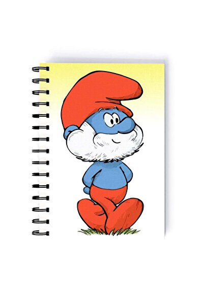 Generic Smurf Nerd Printed Spiral A5 Notebook Yellow/Blue/White