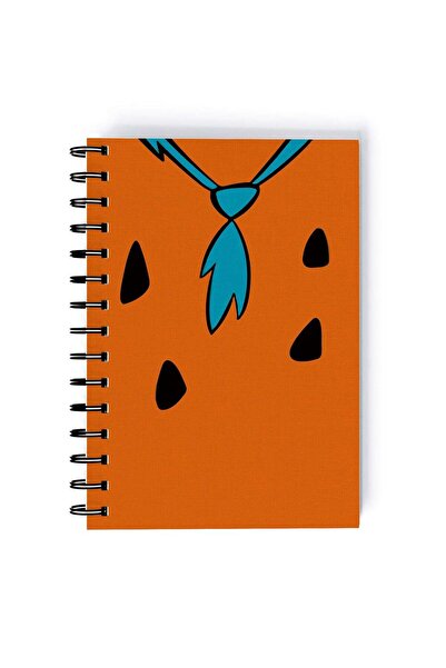 Generic Clubbin Flintstone Printed Spiral A5 Notebook Yellow/Orange/Brown