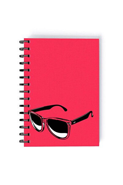 Generic Spiral A5 Notebook Glasses Sarcasm and Fun Red Aesthetics