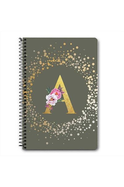 Generic Designer A5 Spiral Notebook Memo Notepad Journal - Custom Monogram In...