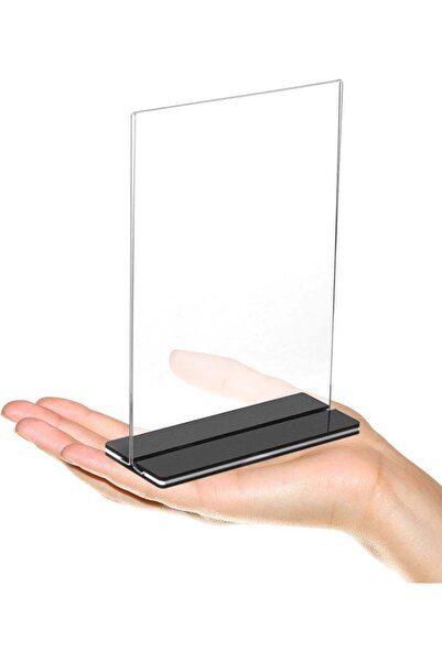 Generic 5-Pack A5 Acrylic Table Sign Holders, Double-Sided Vertical Display S...