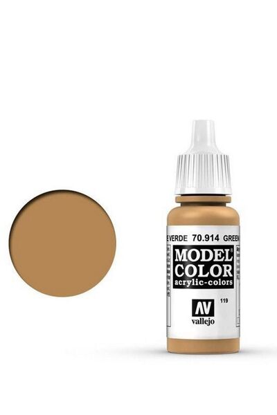 Generic Model Color 914 Green Ochre 18ml Bottle Acrylic Paint for Miniatures ...