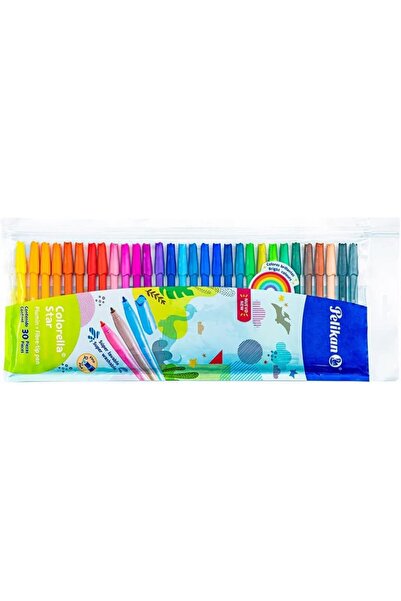 Generic Pelikan Colorella Star C302 814539 Fibre-Tip Pens, 30 Pens in Case