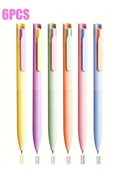 Generic Colored Gel Pens, 6PCS Pastel Gel Pens Colored Ink Quick Dry & No Sme...