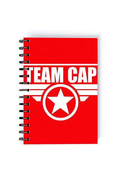 Generic Spiral A5 Notebook Captain America Super Soldier Team Captain Steve R...
