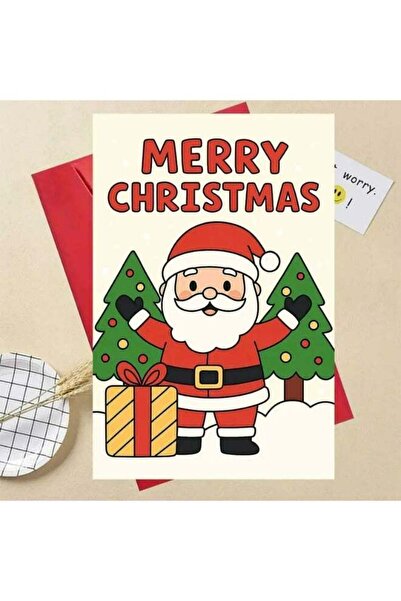 Generic Cute Christmas Card for The Holiday Season, Christmas Card With Envel...