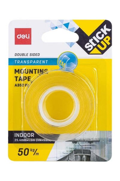 Generic Deli Stick Up Double sided Mounting Tape 25.4mm x 1.5 m