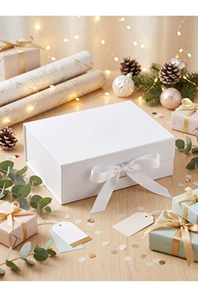 Generic Gift Box,26*19*8cm Large Gift Boxes with Lid Ribbon and Magnetic Clos...