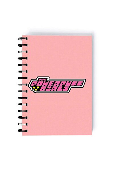 Generic Power Puff Girl Printed Spiral A5 Notebook Pink/Beige/Yellow