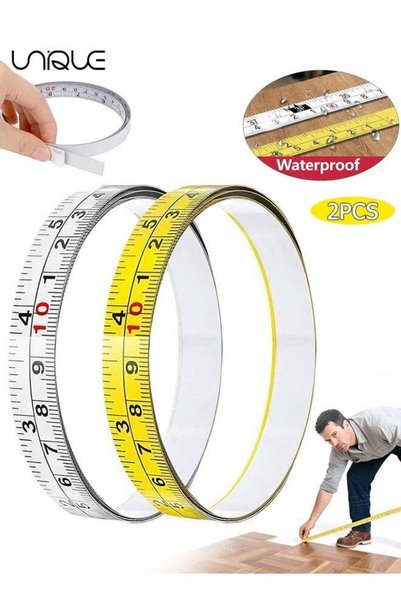 Generic 2 Pack Measure Tape with Adhesive Backing - Tearable Adhesive Ruler -...