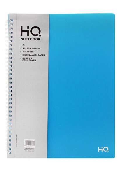 Generic A4 Size Poly Wiro Notebook 160 Pages Blue