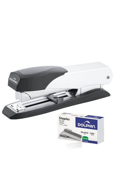 Generic Dolphin DS-12 Top Loading Metal Stapler 25 Sheet Capacity with 26/6 S...
