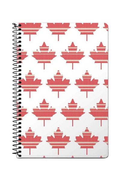 Generic Maple Mitten A5 Spiral Notebook White/Red
